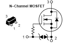 NTE4153N, Small Signal MOSFET 20 V, 915 mA, Single N?Channel with ESD Protection, SC?89